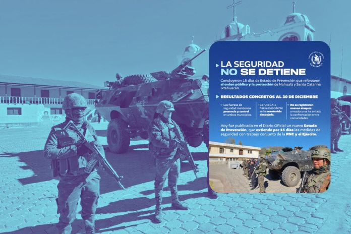 Comunicado de resultados del Estado de Prevención en Nahualá y Santa Catarina Ixtahuacán. Foto La Hora: Mingob