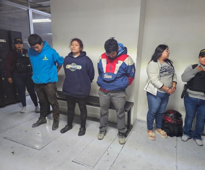 Desarticulada estructura de la organización criminal del Barrio 18. Foto La Hora: PNC.