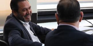 Exdiputado Gudy Rivera dentro de su audiencia de primera declaración por el caso Asalto al Ministerio de Salud. Foto La Hora: Daniel Ramírez