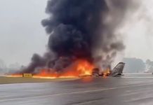 Accidente aereo registrado en Carolina del Norte en donde falleció Greg Biffle junto a su familia. Foto La Hora: Captura de pantalla