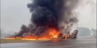 Accidente aereo registrado en Carolina del Norte en donde falleció Greg Biffle junto a su familia. Foto La Hora: Captura de pantalla