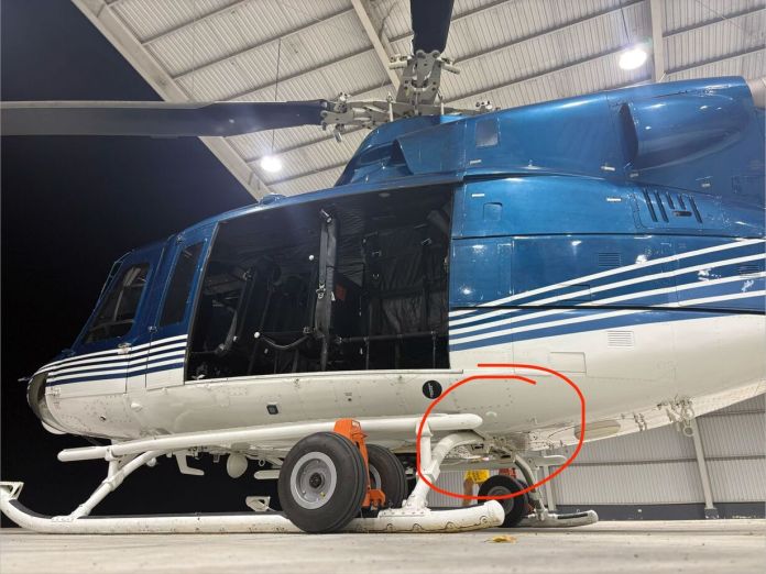 Helicoptero Ataque armado a helicóptero en Sololá. Foto La Hora: Gobierno de Guatemala