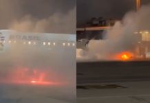 Incendio de un avión en brasil. Foto La Hora: Captura de pantalla