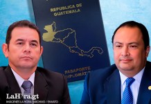 Pasaporte diplomático: Mario Búcaro y Jimmy Morales. Foto La Hora
