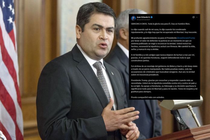 Archivo de Juan Orlando Hernández y su publicación en redes sociales. Foto La Hora: EFE