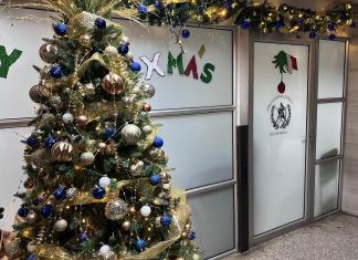 La audiencia de primera declaración contra seis sospechosos del desfalco de Q20 millones al CHN se celebra a puerta cerrada en el segundo nivel de la Torre de Tribunales. Foto La Hora: Diego España.