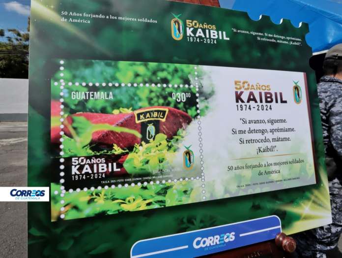Correos de Guatemala conmemora los 50 años de las Fuerzas Especiales Kaibil con emisión postal. Foto La Hora: CIV.