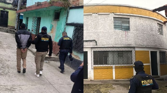 MP diligencias en Mixco tras hechos delictivos en colonias El Milagro y Carolingia. Foto La Hora: Ministerio Público