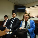 Los magistrados del TSE, Rafael Rojas, Gabriel Aguilera e Irma Elizabeth Palencia, en una audiencia en agosto de 2024. Foto La Hora: Fabricio Alonzo.