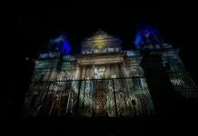 Inician las funciones del Mapping en la Catedral Metropolitana para este fin de semana Mapping en la Catedral Metropolitana por el festival navideño. Foto La Hora: Jose Orozco