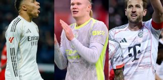 A lo largo de 2025, varios futbolistas lucharon por convertirse en el máximo goleador del año, entre ellos Mbappé, Haaland y Kane.