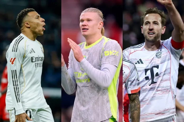 Máximo goleador 2025 A lo largo de 2025, varios futbolistas lucharon por convertirse en el máximo goleador del año, entre ellos Mbappé, Haaland y Kane.