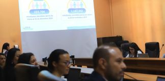 La cartera de Educación presentó los datos ante el presidente Bernardo Arévalo y autoridades de Salud. Foto La Hora: Mineduc