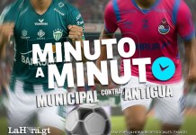 Municipal y Antigua GFC se ven las caras en el Estadio El Trébol durante el partido de vuelta de la final del Torneo Apertura 2025. Foto La Hora: Alejandro Ramírez.