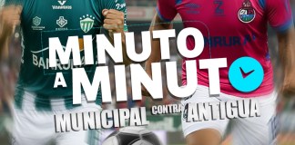 Municipal y Antigua GFC se ven las caras en el Estadio El Trébol durante el partido de vuelta de la final del Torneo Apertura 2025. Foto La Hora: Alejandro Ramírez.