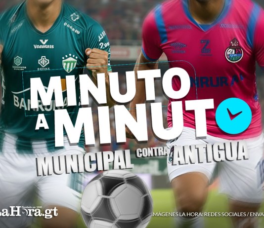 Municipal y Antigua GFC se ven las caras en el Estadio El Trébol durante el partido de vuelta de la final del Torneo Apertura 2025. Foto La Hora: Alejandro Ramírez.