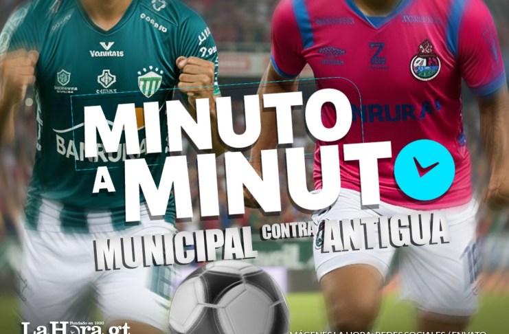 Municipal y Antigua GFC se ven las caras en el Estadio El Trébol durante el partido de vuelta de la final del Torneo Apertura 2025. Foto La Hora: Alejandro Ramírez.