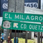 Construcción del paso a desnivel en la Cuchilla El Milagro–Ciudad Quetzal. Foto La Hora: Yesica Peña.