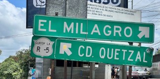 Construcción del paso a desnivel en la Cuchilla El Milagro–Ciudad Quetzal. Foto La Hora: Yesica Peña.