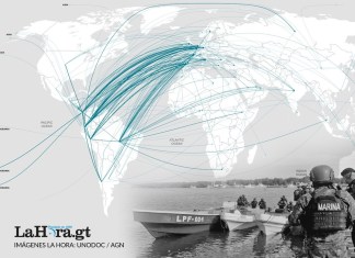 Los mapas de la droga las principales rutas por aire, mar y tierra en América. Foto La Hora: Alejandro Ramírez