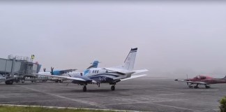 Neblina registrada en el AILA pausó despegues en el aeropuerto. Foto La Hora: DGAC
