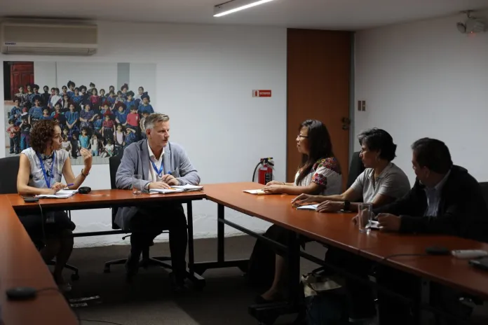 Oacnudh (2) La Oacnudh conversa con la exmandataria de CICIG, Claudia Gónzalez, y dos abogados que han defendido a ex operadores de justicia criminalizados en Guatemala. Foto La Hora: Oacnudh.