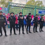 En los alrededores del estadio Cementos Progreso ya se realizan patrullajes de parte de la PNC. Foto La Hora: PNC