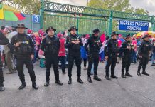 En los alrededores del estadio Cementos Progreso ya se realizan patrullajes de parte de la PNC. Foto La Hora: PNC