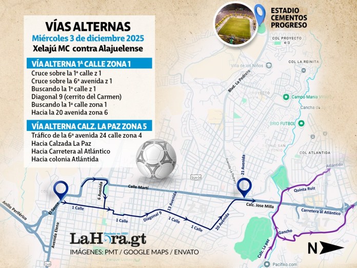 Estadio Cementos Progreso y alrededor por partido Xelajú MC. Foto La Hora: Emetra