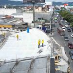 Trabajos de paso a desnivel de la Calzada Roosevelt. Foto La Hora: CIV