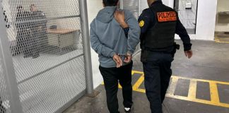 Presunto extorsionista capturado por lavado de dinero en el mercado Colón. Foto La Hora: PNC