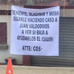 Manta colocadas en San Marcos, por el Cartel de Sinaloa (CDS). Foto La Hora: RR.SS.