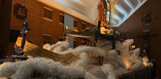 Recorrido de la Virgen de Guadalupe a transcurrir en zona 10. Foto La Hora: Parroquia Nuestra Señora de Guadalupe