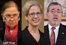 Caso Odebrecht: Relatora de la ONU alerta al Gobierno de Arévalo y señala criminalización de operadores de justicia La fiscal general María Consuelo Porras, la relatora de la ONU Margaret Satterthwaite y el presidente de Guatemala, Bernardo Arévalo. Foto La Hora: MP y Gobierno de Guatemala.