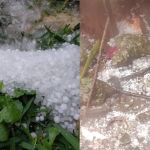 Caída de granizo registrada en Santa Catarina Pinula. Foto La Hora: Clima Guatemala