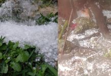 Video: Reportan caída de granizo y fuertes lluvias en distintos sectores de Guatemala Caída de granizo registrada en Santa Catarina Pinula. Foto La Hora: Clima Guatemala