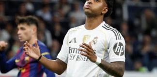 El delantero del Real Madrid Rodrygo Silva de Goes en el estadio Santiago Bernabéu en foto de archivode Chema Moya. Foto: La Hora/ EFE