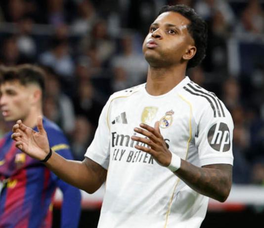 El delantero del Real Madrid Rodrygo Silva de Goes en el estadio Santiago Bernabéu en foto de archivode Chema Moya. Foto: La Hora/ EFE