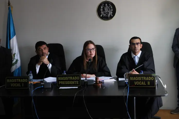 Los magistrados de la Sala Primera de Apelaciones de Mayor Riesgo.