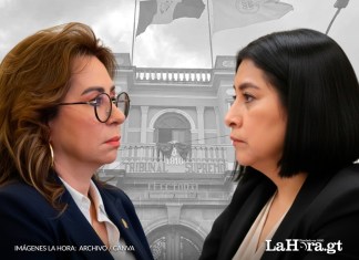 La excandidata presidencial Sandra Torres obtuvo un amparo y consiguió la suspensión del partido encabezado por la exdiputada Delia Bac. Arte: La Hora/Alejandro Ramírez