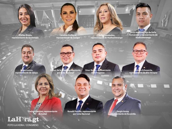 Ellos son los diputados que se han distanciado de la jefatura del bloque Vamos. Arte: La Hora/Francisco Roberto Altán