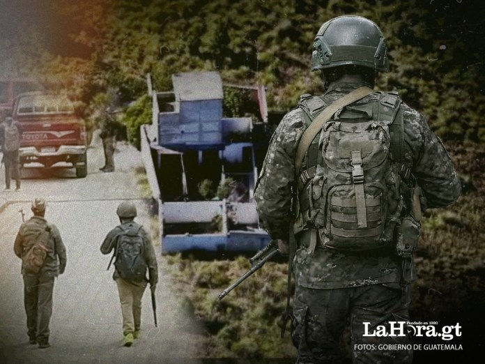 Soldados Embajada de EE. UU. emite alerta de seguridad para sus ciudadanos por enfrentamientos en Sololá. Foto La Hora: Víctor García