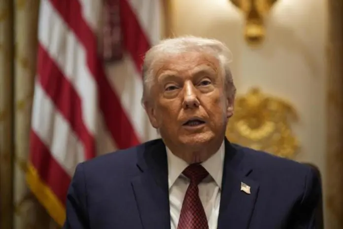 Trump advierte que no le gustaría que arrestaran a la líder opositora María Corina Machado Fotografía del 8 de diciembre de 2025 del presidente Donald Trump. Foto: La Hora/ EFE/YURI GRIPAS / POOL