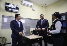 Unidad de Análisis Financiero inaugurada con autoridades del Ministerio de Gobernación y Embajada de EE. UU. Foto La Hora: Mingob