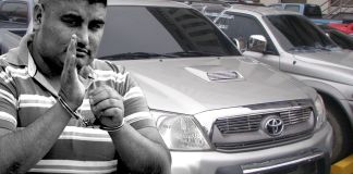 Vehiculo vinculado a estructura del Guayo Cano pasa a manos del Estado, estructura responsable de la masacre de PNC en 2013. Foto La Hora