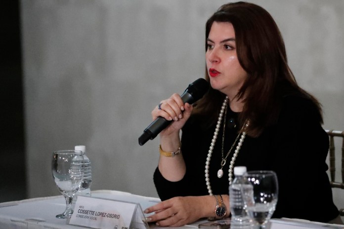 Consejera dice que Cossette López-Osorio