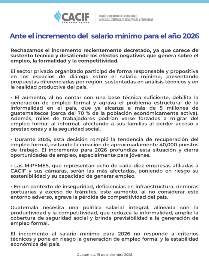 cacif salario 2026