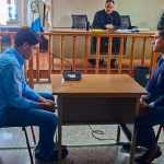 El Tribunal Cuarto de Sentencia Penal realizó un careo entre Carlos Garçia Rubio y un amigo de Hansel Szarata, implicados en la muerte de este. Foto La Hora: Sergio Osegueda