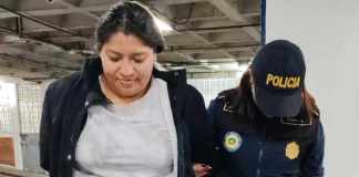 El juzgado de turno ligó a proceso y envió a prisión preventiva a la supuesta conviviente de alías Snyper, capturada la semana pasada. Foto La Hora: PNC