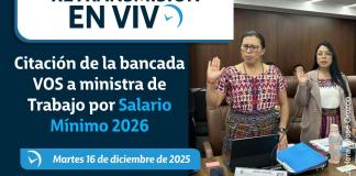 Retransmisión: Citación de la bancada VOS a ministra de Trabajo por Salario Mínimo 2026